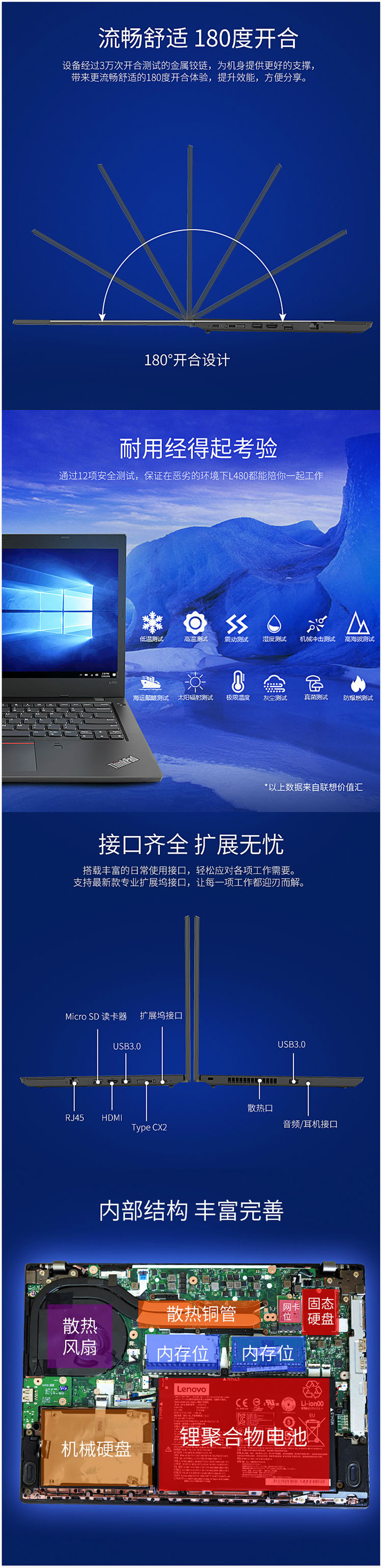 聯(lián)想/Lenovo ThinkPad L480 14英寸筆記本電腦（i5-8250U/4G/1T/2G獨(dú)顯）(圖5)