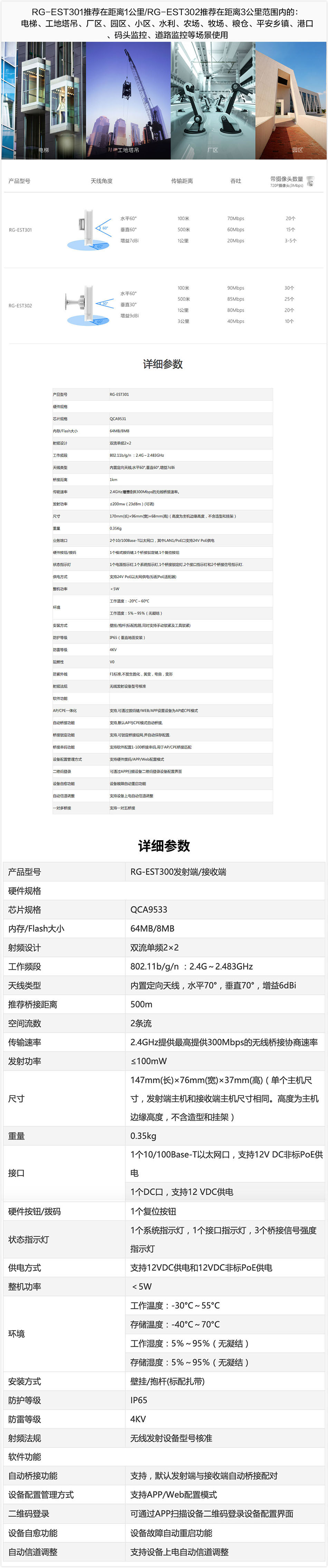 銳捷（Ruijie） RG-EST301 室外1Km單頻2.4G無線網(wǎng)橋向節(jié)） (圖6)