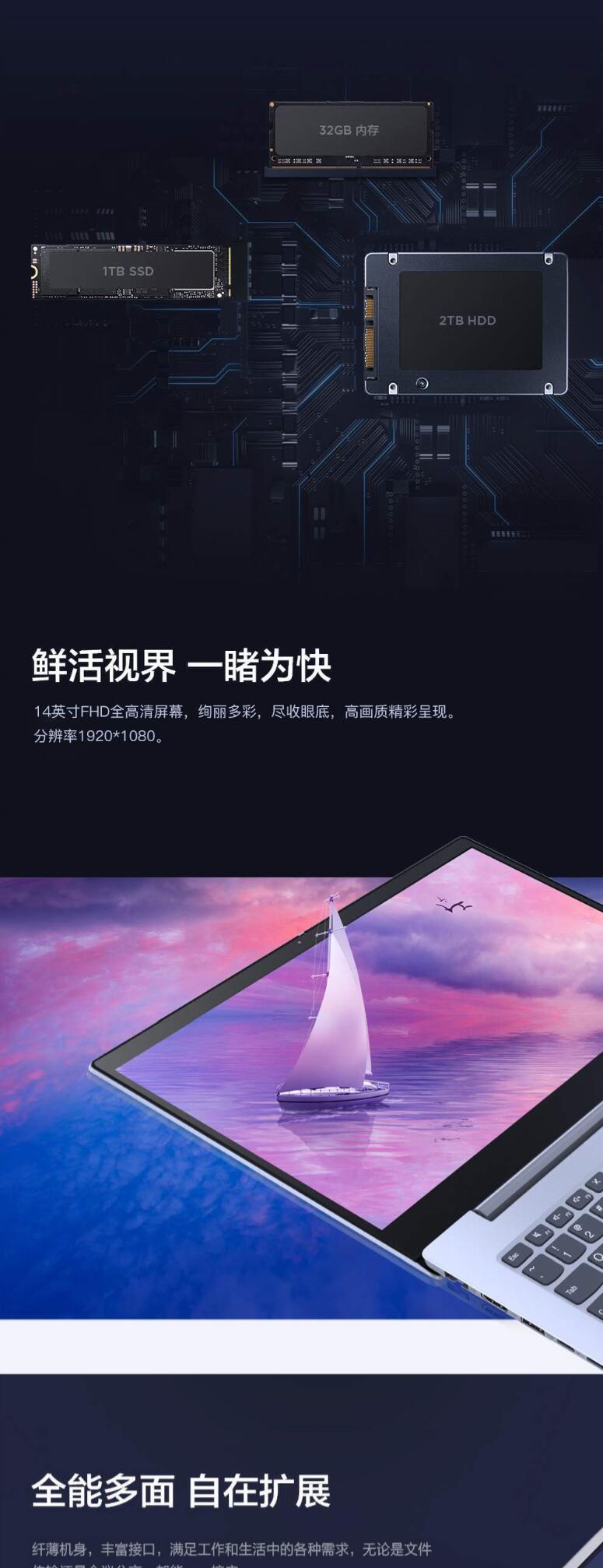 聯(lián)想（Lenovo）昭陽(yáng)E4 14英寸筆記本電腦（i5-10210U/8G/1T/2G獨(dú)顯） (圖7)